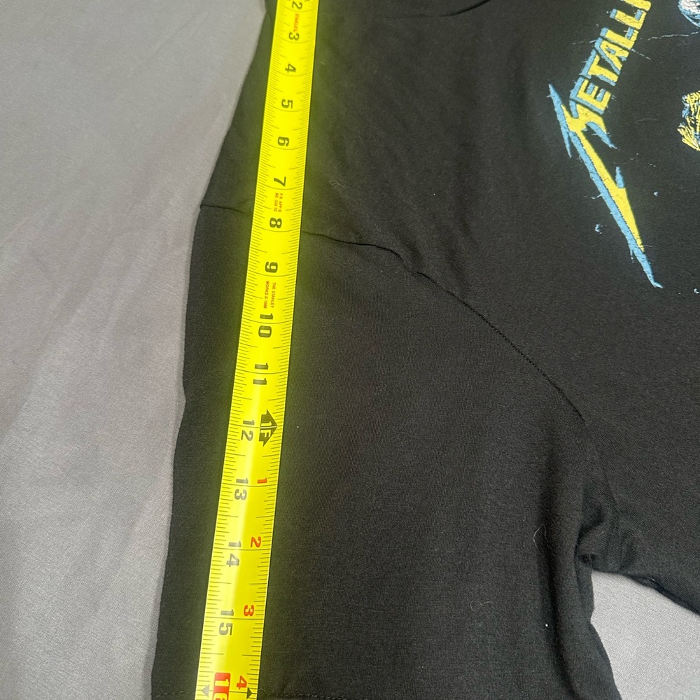 Metallica Men’s Short Sleeve Graphic Tee - Black with Blue & Yellow Print - Picture 8 of 9